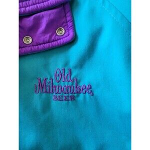 Vintage Old Milwaukee Beer Mens Large Lined Jacket Gorp Core Streetwear